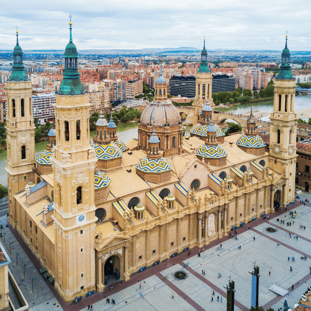 Plaza del Pilar, Zaragoza — vista aérea